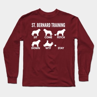 St. Bernard Training St. Bernard Dog Tricks Long Sleeve T-Shirt